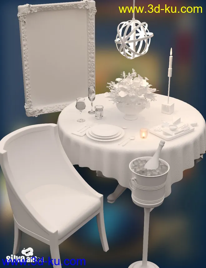 Gilded Night Table Set模型的图片8