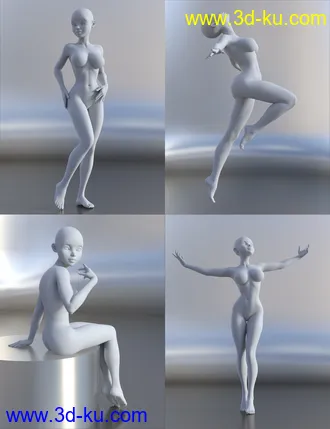 3D打印模型Girl 7 Beauty Poses的图片