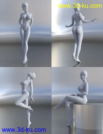3D打印模型Girl 7 Beauty Poses的图片