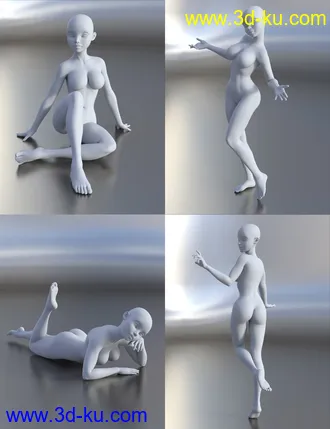 3D打印模型Girl 7 Beauty Poses的图片