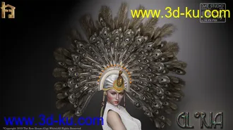 3D打印模型Gloria 1920's Flapper Showgirl Headdress的图片