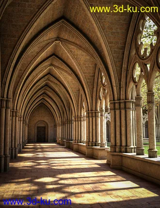 3D打印模型Gothic Courtyard的图片