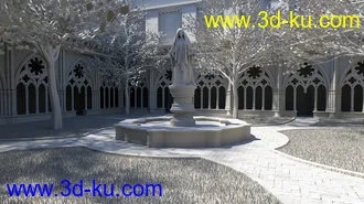 3D打印模型Gothic Courtyard的图片