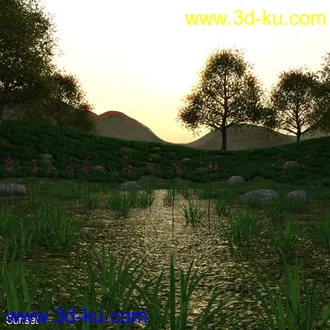 3D打印模型Grassy Hills的图片