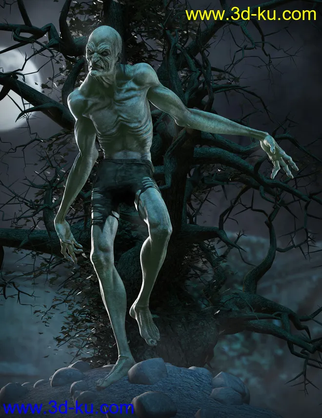 Grave Ghoul HD for Genesis 8 Male模型的图片3