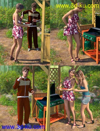 3D打印模型Grillin' Poses for Genesis 8的图片