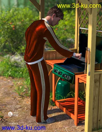 3D打印模型Grillin' Poses for Genesis 8的图片