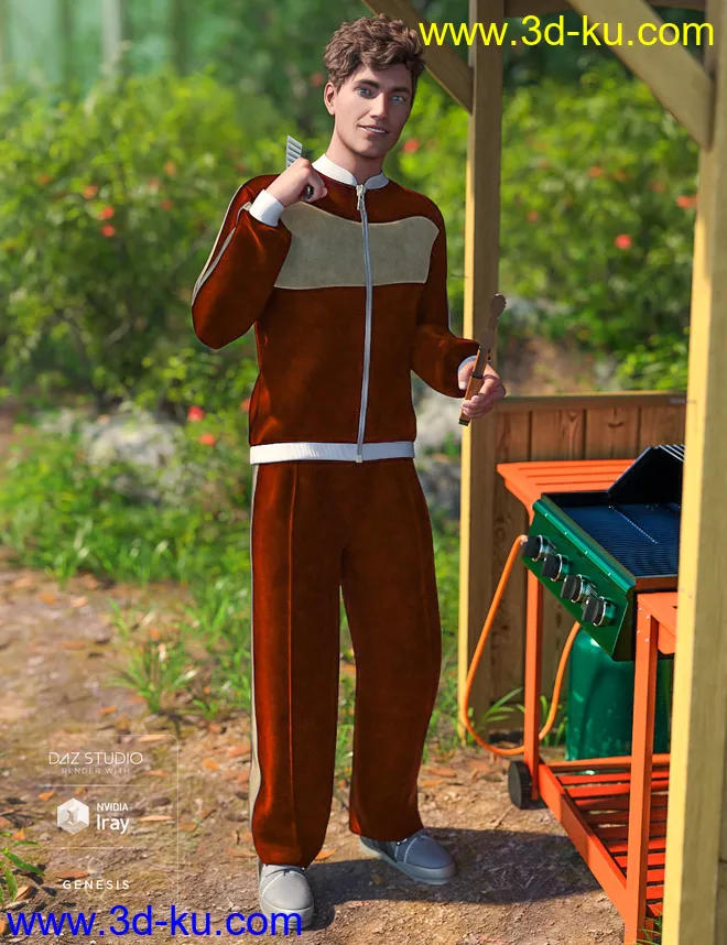 Grillin' Poses for Genesis 8模型的图片4