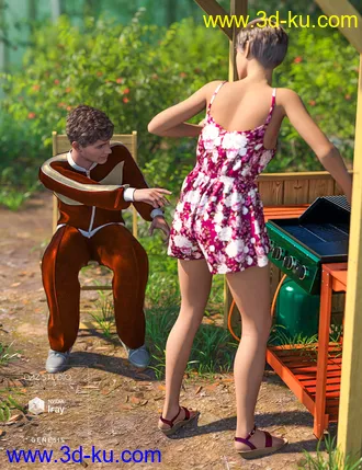 3D打印模型Grillin' Poses for Genesis 8的图片