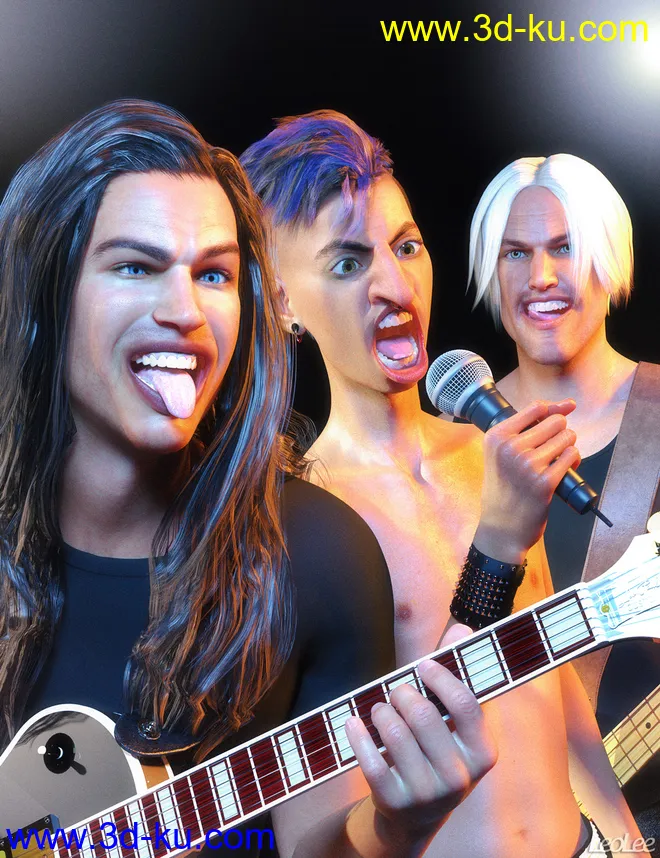 Grimaces - Dialable & One-Click Expressions for Genesis 8 Male模型的图片2