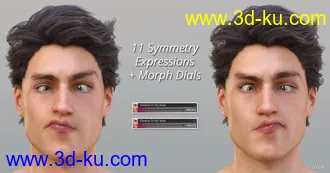 3D打印模型Grimaces - Dialable & One-Click Expressions for Genesis 8 Male的图片