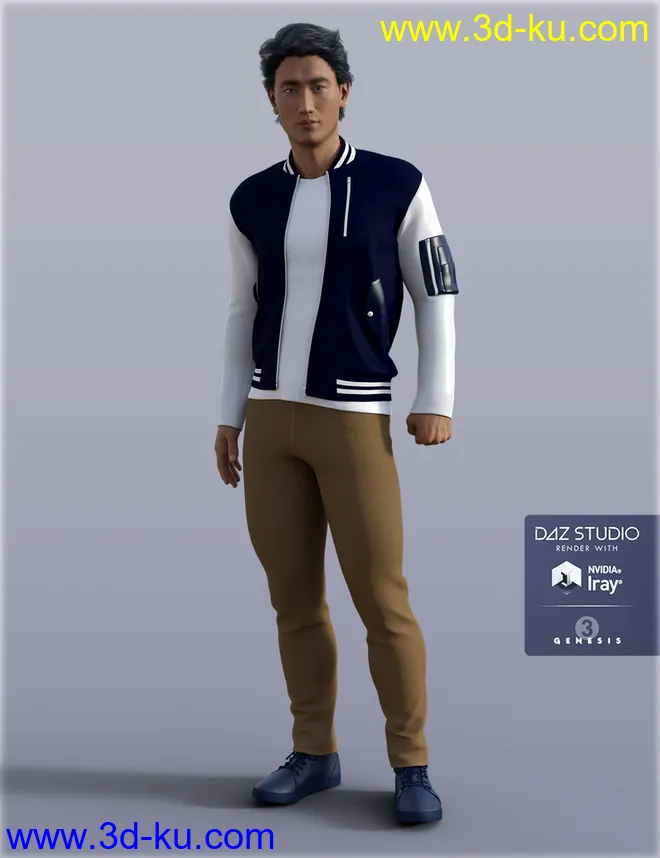 H&C Casual B for Genesis 3 Male(s)模型的图片5