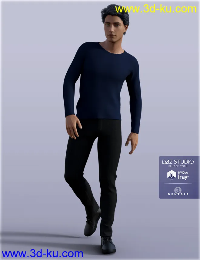 H&C Casual B for Genesis 3 Male(s)模型的图片6