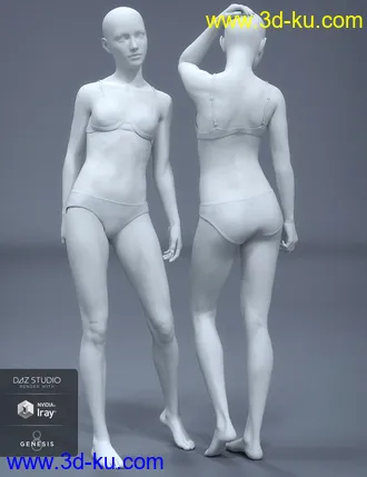 3D打印模型HD Body Shapes for Genesis 8 Female的图片