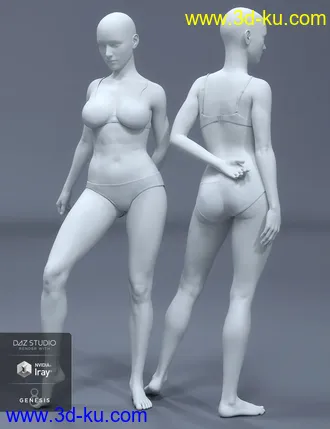 3D打印模型HD Body Shapes for Genesis 8 Female的图片
