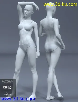 3D打印模型HD Body Shapes for Genesis 8 Female的图片