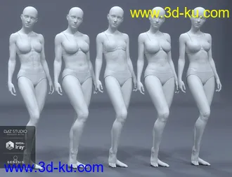 3D打印模型HD Body Shapes for Genesis 8 Female的图片