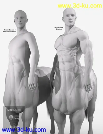3D打印模型HD Physique Shaping for Genesis 8 Male Centaur的图片