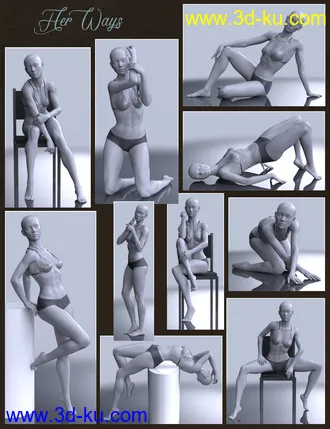 3D打印模型Her Ways Poses for Genesis 8 Female的图片