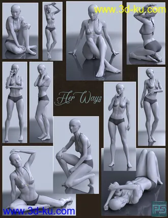 3D打印模型Her Ways Poses for Genesis 8 Female的图片
