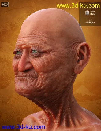3D打印模型Hitoshi Sensei HD for Genesis 8 Male的图片