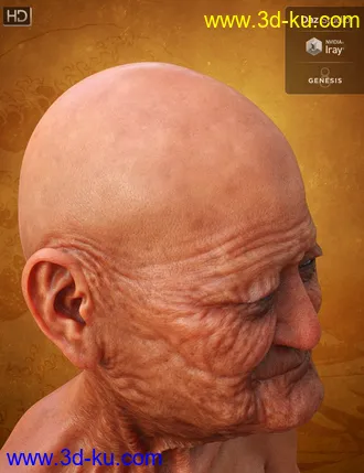 3D打印模型Hitoshi Sensei HD for Genesis 8 Male的图片