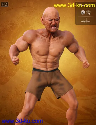 3D打印模型Hitoshi Sensei HD for Genesis 8 Male的图片
