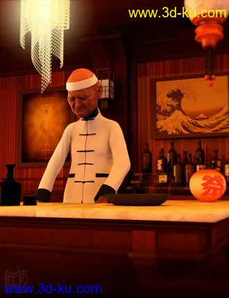3D打印模型Hitoshi Sensei HD for Genesis 8 Male的图片