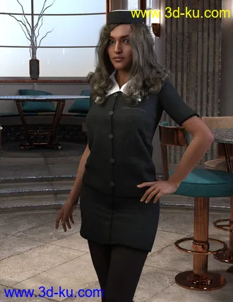 3D打印模型Hostess Uniform for Genesis 8 Female(s)的图片