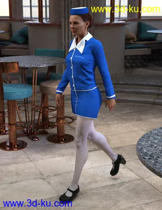 3D打印模型Hostess Uniform for Genesis 8 Female(s)的图片