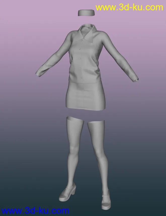 Hostess Uniform for Genesis 8 Female(s)模型的图片9