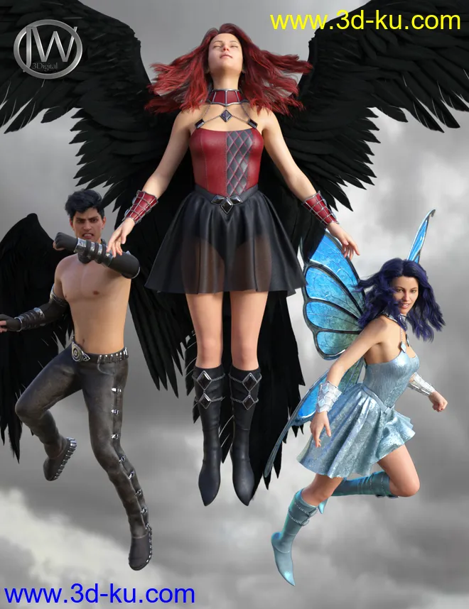 I Can Fly Poses for Genesis 3 & 8模型的图片1