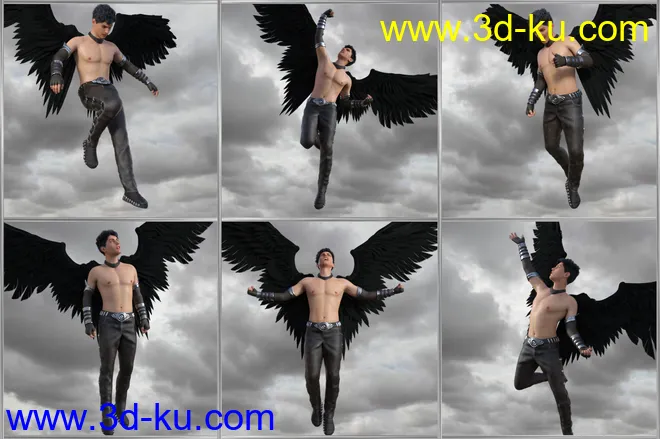 I Can Fly Poses for Genesis 3 & 8模型的图片7