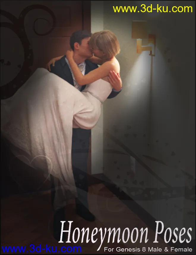 i3D Honeymoon Poses For Genesis 8模型的图片1