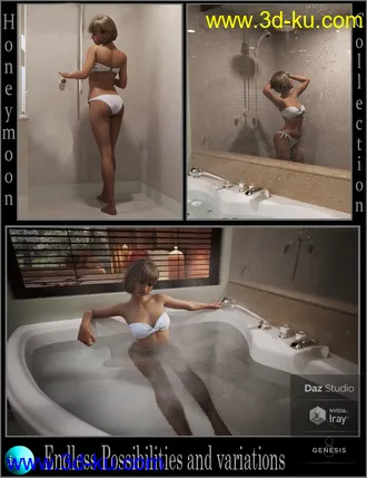 3D打印模型i3D Honeymoon Poses For Genesis 8的图片