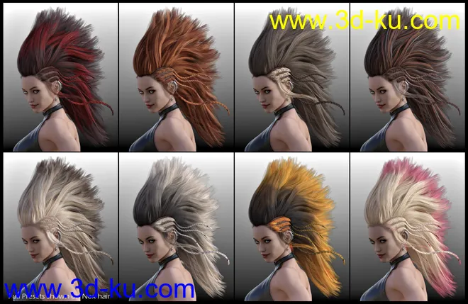 IDG Iray Selectable Hair Color Shader (Update)模型的图片2