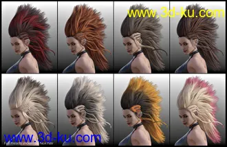 3D打印模型IDG Iray Selectable Hair Color Shader (Update)的图片