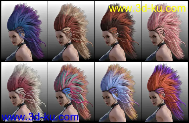 IDG Iray Selectable Hair Color Shader (Update)模型的图片3