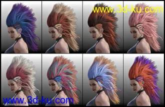 3D打印模型IDG Iray Selectable Hair Color Shader (Update)的图片