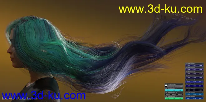 IDG Iray Selectable Hair Color Shader (Update)模型的图片4