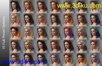3D打印模型IDG Iray Selectable Hair Color Shader (Update)的图片
