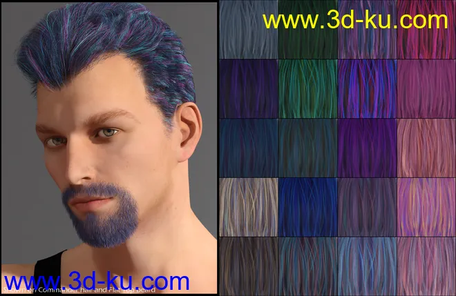 IDG Iray Selectable Hair Color Shader (Update)模型的图片12