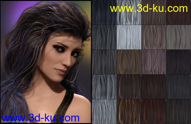 IDG Iray Selectable Hair Color Shader (Update)模型的图片13