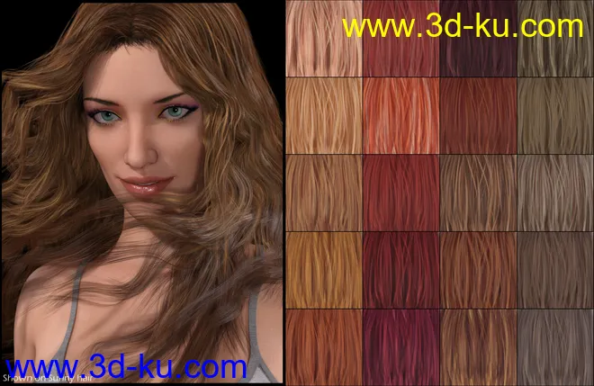 IDG Iray Selectable Hair Color Shader (Update)模型的图片14