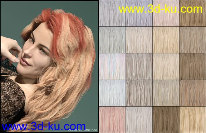 IDG Iray Selectable Hair Color Shader (Update)模型的图片15