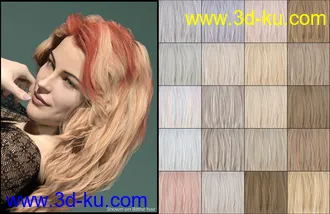 3D打印模型IDG Iray Selectable Hair Color Shader (Update)的图片