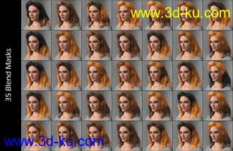 3D打印模型IDG Iray Selectable Hair Color Shader (Update)的图片