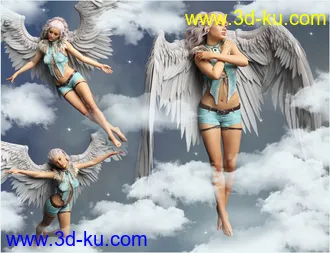3D打印模型iG Angel Baby Poses For Genesis 8 Female(s)的图片
