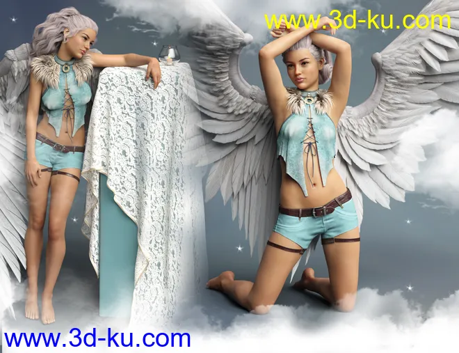 iG Angel Baby Poses For Genesis 8 Female(s)模型的图片10