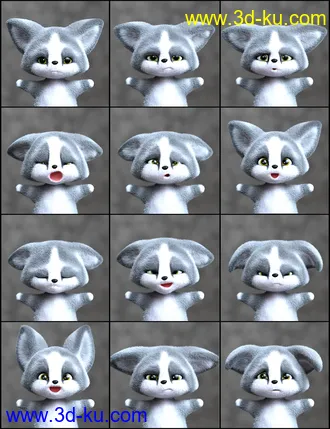 3D打印模型IGD Itty Bitty Poses for Scamp的图片